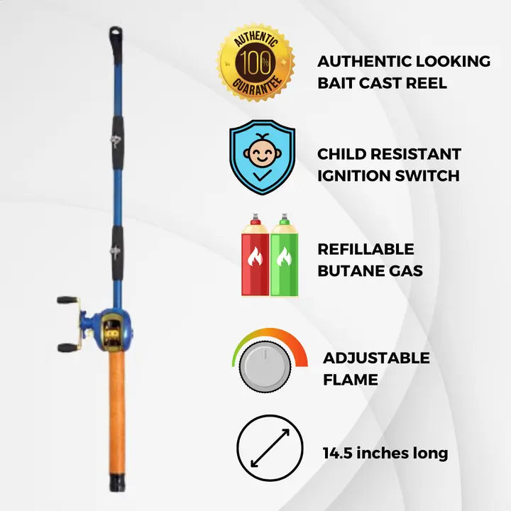 big lots fishing pole lighter Bait Cast BBQ (16ct Display) John Gibson Enterprises, Inc for person Bait Cast Fishing Pole BBQ