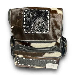 Tooled and Cowhide Backpack/Diaper Bag (3 style options)