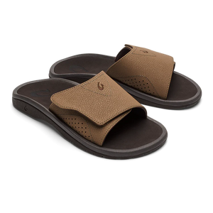 Olukai Men's Nalu Slide-Tan/Dark Java