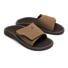 Olukai Men's Nalu Slide-Tan/Dark Java
