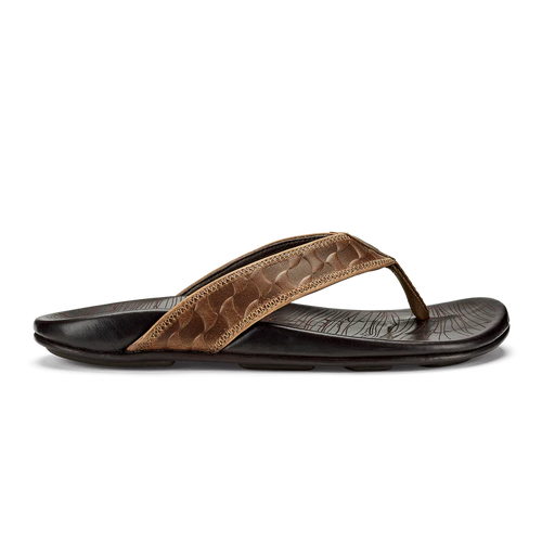 Olukai Men's Hikianalia Sandals- Tan/Dark Java
