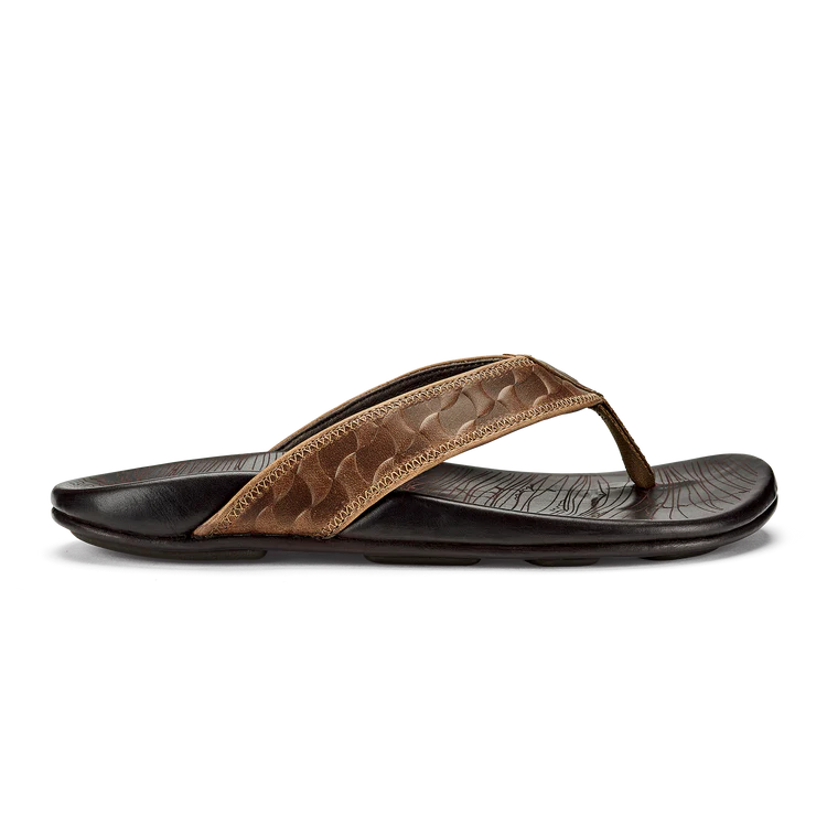 Olukai Men's Hikianalia Sandals- Tan/Dark Java