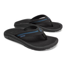 Olukai Men's Ohana Palua Sandals-Black/Slate Blue