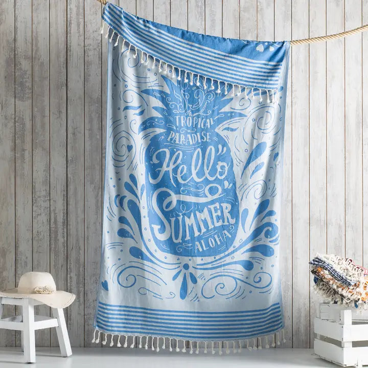 Hello Summer Beach Towels (3 color options)