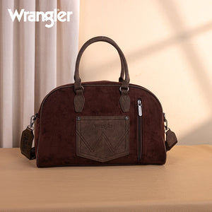 Wrangler Vintage Floral Printed Duffle Bag - Coffee