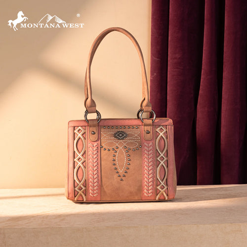 Montana West Cut-Out Embroidered Concealed Carry Tote