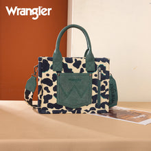 Wrangler Cow Print Concealed Carry Tote/Crossbody -Dark Turquoise