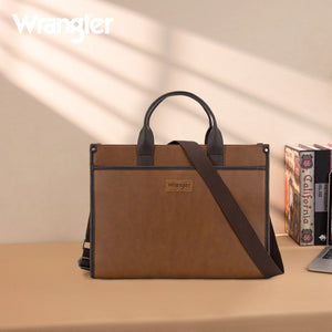 Wrangler Carry-All Large Tote Work Tote /Crossbody - Brown-Coffee