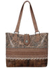 Trinity Ranch Hair On Cowhide Collection Concealed Carry Tote Wallet -Brown