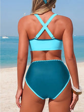 Lace Tie Two-Piece Bathing Suit