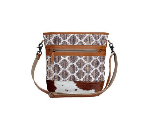 Myra Rhombic Patterned Handbag
