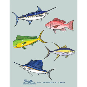 Saltwater Weatherproof Sticker Sheet