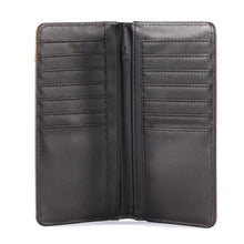 Men's Embroidered Boot Scroll Bifold Leather Wallet