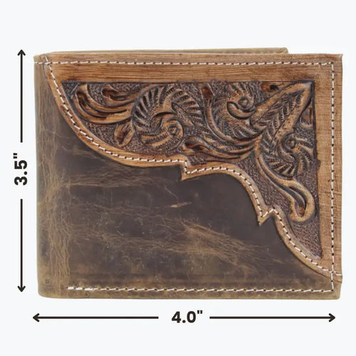 American Bison Oil Pull Up Bifold Wallet