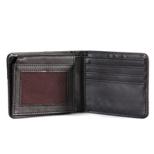 Men's Color Block Concho Bifold Leather Wallet