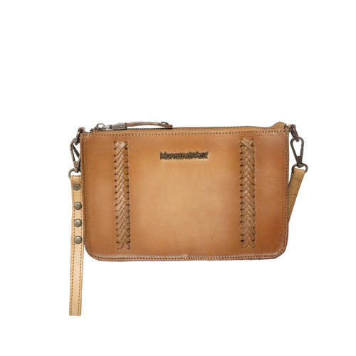 Montana West Genuine Leather Collection Crossbody/Wristlet