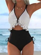 Striped One-Piece Swim Suit