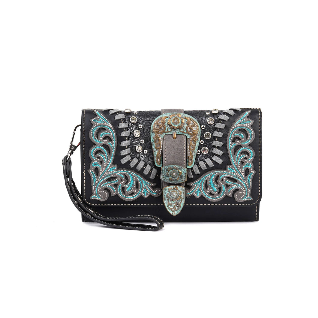 Montana West Buckle Collection Wallet/Wristlet/Crossbody