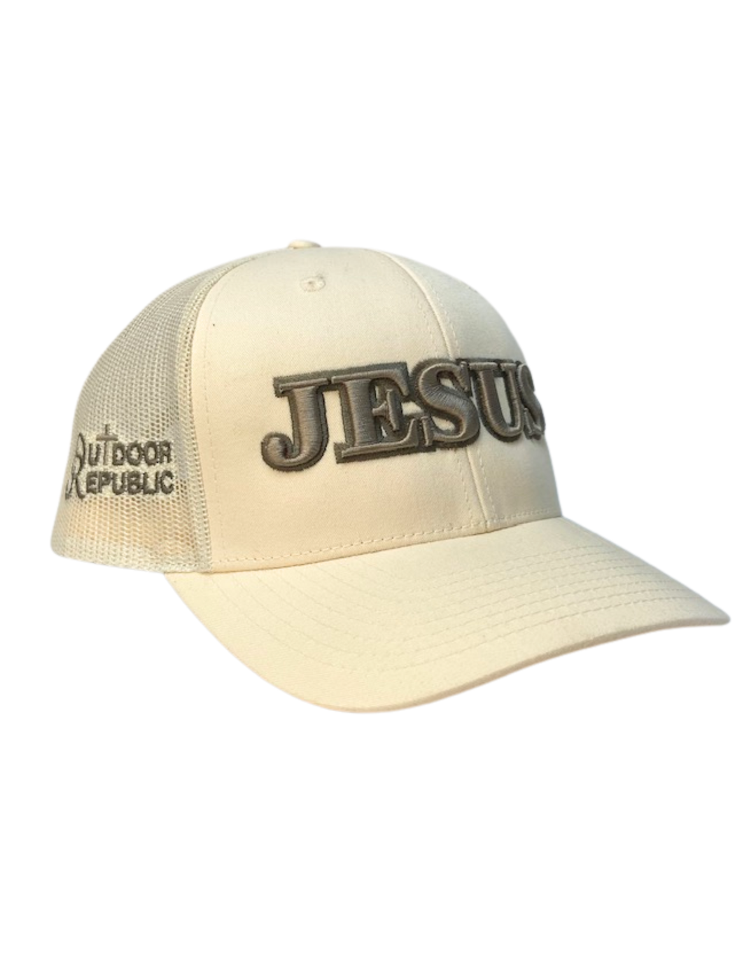 Jesus Snapback- Solid Cream