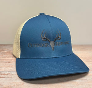 OR Buck Snapback- Ocean Blue/Beige