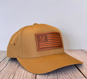 Leather OR Flag Snapback- Buck