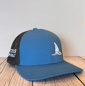 Redfish Tail Snapback- Panther Teal/Charcoal