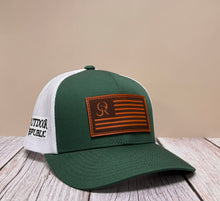 Leather OR Flag Snapback- Dark Green