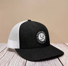 Circle Patch Snapback-Heather Black/White