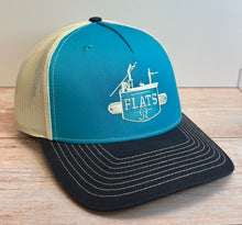 OR Flats Snapback Headwear- Blue/Teal/Birch