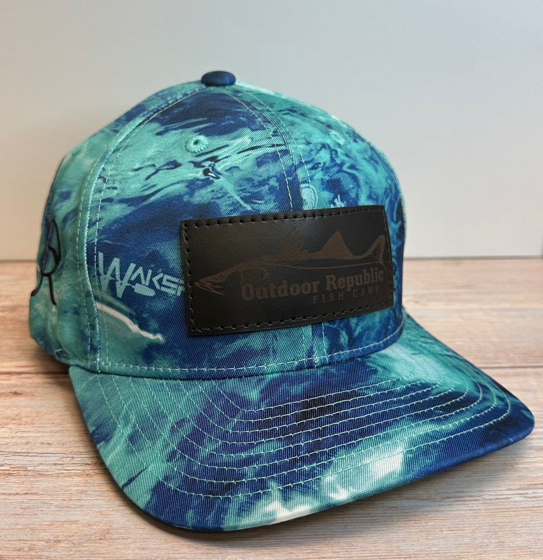 Outdoor Republic Fish Camp Leather Patch Mossy Oak Guide Snapback- Equator