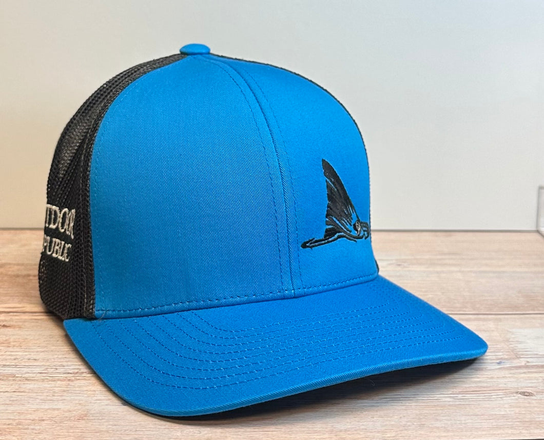 Redfish Tail Snapback- Panther Teal/Charcoal