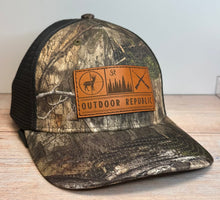 Outdoor Republic Trio Leather Patch Snapback- Country/Charcoal-Fitted