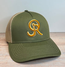 OR Logo Snapback- Army Olive Green/Tan