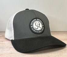 Circle Patch Low Profile Snapback- Charcoal Grey/Black/White