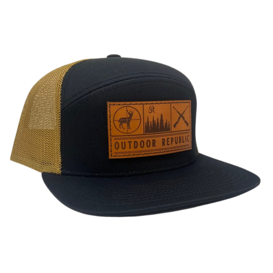 Hunt Trio-Black/Buck Flat Bill Snapback