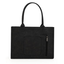 Montana West Embroidered Collection Concealed Carry Tote Wallet Set -Black