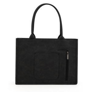 Montana West Embroidered Collection Concealed Carry Tote Wallet Set -Black