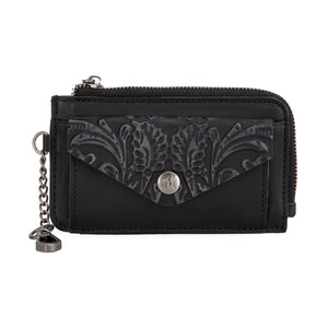 Montana West Genuine Leather Tooled Card Case RFID Wallet (2 color options)