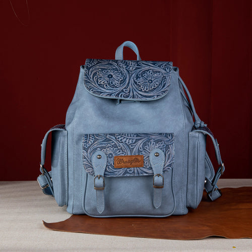 Wrangler Vintage Floral Tooled Backpack - Jean
