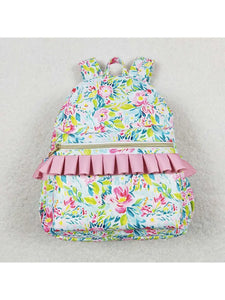 Kid's Flower Backpack- pink/green