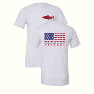 Red, White, and Blue Fish T-Shirt