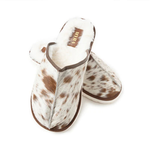 Myra Swift Ridge House Men's Scuffs In Brown and White