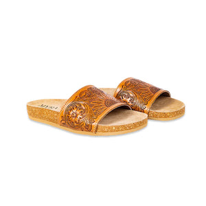 Myra Dottie Hand-Tooled Sandals