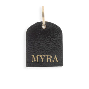 Myra Peeking Bloom Hand-tooled Leather Key Fob