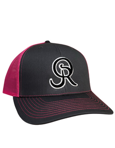 OR Logo Snapback-Charcoal/Pink