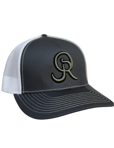 OR Logo Snapback-Charcoal/White