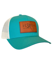 Florida OR Leather Patch Snapback- Teal/Beige