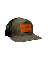 Florida Leather Patch Snapback- Loden/ Black