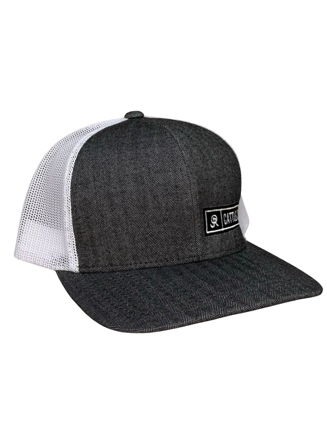 OR Cattle Co. Side Patch Snapback- Light Grey/White