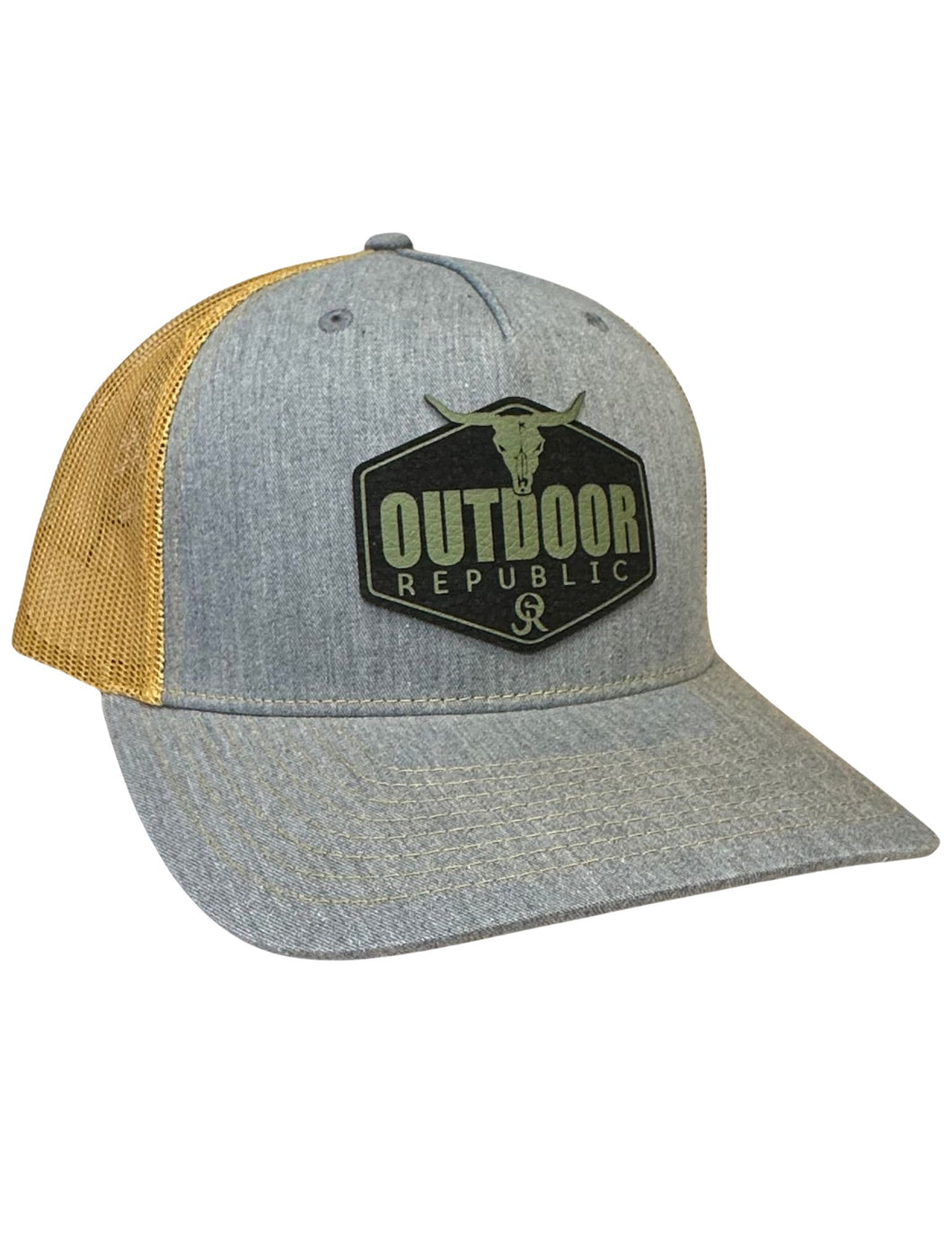 OR Diamond Cattle Snapback- Heather Grey/Amber